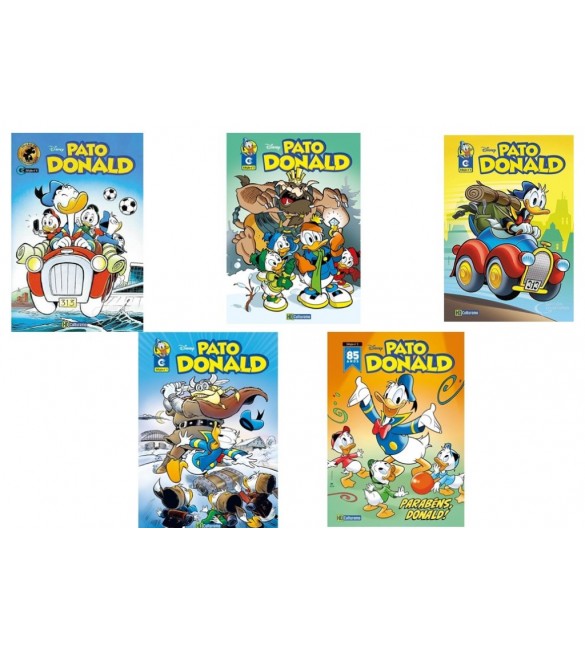 Revista em Quadrinhos Pato Donald Kit com 5 Revistas - Culturama Disney 2019